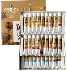 img 2 attached to 🎨 Hmayart Marie's Chinese Painting Color Tubes Set 12 ml for Sumi-e, Xieyi, and Gongbi Painting - 36 Colors