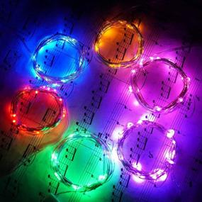 img 3 attached to LoveNite 12 Pack Battery Operated Starry String Lights with Screwdriver - 20 LED Fairy Lights on Silver Wire | Colorful Mini String Lights for DIY, Party Decor, Christmas, Halloween, Wedding (Multi Color)