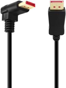 img 4 attached to Кабель DisplayPort с наклоном вверх, BolAAzuL 90-градусный наклонный кабель DisplayPort V1.4 6FT/1.8M - Поддерживает разрешение 8K/60 Гц, 4K/144 Гц (кабель с углом поворота DisplayPort 1.4)