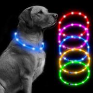 🐶 bseen led dog collar: usb rechargeable, water resistant, cut-to-resize safety collar for small, medium, large dogs логотип