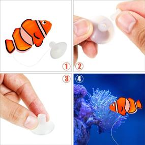 img 2 attached to 🐠 7-Piece Glowing Artificial Fish Set with 5 Colorful Styles - Aquarium Décor, Floating Ornament, Simulation Jellyfish for Fish Tank Decoration