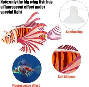 img 3 attached to 🐠 7-Piece Glowing Artificial Fish Set with 5 Colorful Styles - Aquarium Décor, Floating Ornament, Simulation Jellyfish for Fish Tank Decoration