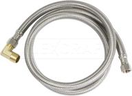 🚰 higcraft 7ft dishwasher water supply line with 3/8" brass elbow fitting, braided stainless steel hose connector логотип