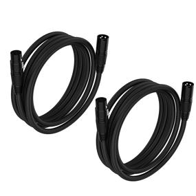 img 4 attached to 🎤 25ft 2 Pack XLR Microphone Cable - JTDER Premium Flexible DMX Cable, XLR Male to XLR Female Balanced Mic Cord 3-Pin, Black