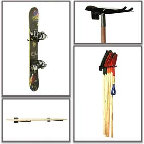 img 1 attached to 🔧 Ultrawall Garage Storage Organizer, Wall Mounted Hanger for Garden Tools, Snowboards, Tires - Hooks, Rack (2 Pack)