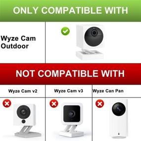 img 3 attached to Солнечная панель UYODM для камеры Wyze Cam Outdoor: устойчивая к погодным условиям с наружным кабелем для зарядки от солнечной энергии длиной 16,5 фута, регулируемое крепление - черный (не подходит для Wyze/Wyze v3)