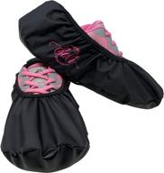 👟 savi bowling shoe protector covers: medium and large, promoting durability with sleek black/pink design логотип