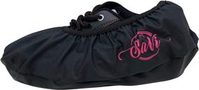 img 3 attached to 👟 SaVi Bowling Shoe Protector Covers: Medium and Large, Promoting Durability with Sleek Black/Pink Design