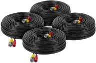 amcrest 4-pack 4k security camera cable - 100ft bnc cable, pre-made all-in-one video and power cable for cctv, hdcvi, hdtvi camera, analog, dvr - enhance your surveillance system (4pack-scable4k100b-pp) logo
