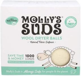 img 1 attached to 🧦 Natural 100% Wool Dryer Balls - Molly's Suds - 9.04 oz - 3 ct.