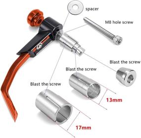 img 1 attached to 7/8 Inches 22Mm Brake Clutch Lever Protect For Motorcycle Handle Protector Alloy Insert For Racing Handguards For Honda Kawasaki Yamaha Suzuki Ducati KTM Triumph (Universal Orange)