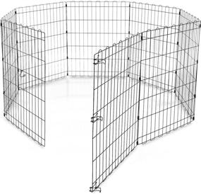 img 3 attached to 🐶 Amazon Basics Foldable Metal Dog and Pet Exercise Playpen - XS to L Size: Door or No Door - Explore Now!
