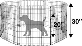 img 1 attached to 🐶 Amazon Basics Foldable Metal Dog and Pet Exercise Playpen - XS to L Size: Door or No Door - Explore Now!