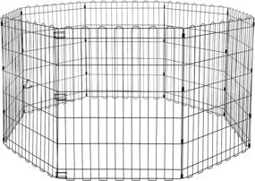img 4 attached to 🐶 Amazon Basics Foldable Metal Dog and Pet Exercise Playpen - XS to L Size: Door or No Door - Explore Now!