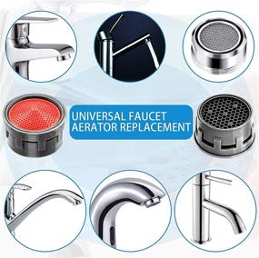 img 1 attached to 💧 OIIKI 12 Set Faucet Aerator with Flow Restrictor Insert - Replacement Parts for Bathroom or Kitchen, Including 12PCS Red Faucet Aerators, 12PCS M22 Rubber Washers, and 12PCS M24 Rubber Washers