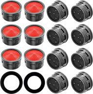 💧 oiiki 12 set faucet aerator with flow restrictor insert - replacement parts for bathroom or kitchen, including 12pcs red faucet aerators, 12pcs m22 rubber washers, and 12pcs m24 rubber washers logo