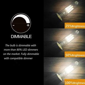 img 1 attached to 💡 Dimmable LED Filament T10 Bulb - Daylight 4000K Equivalent