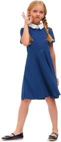 img 2 attached to 👗 Peter Collar Sleeve Toddler Girls' Dresses by BesserBay