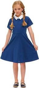 img 3 attached to 👗 Peter Collar Sleeve Toddler Girls' Dresses by BesserBay