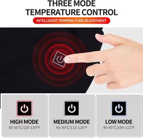 img 3 attached to 🔥 USB Heated Pants for Women - 8pcs Fast Heating Pad, Thermal Warm Soft Trousers with 3 Heat Settings (Batteries Not Included)