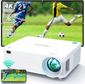 img 4 attached to 📽️ WISELAZER Outdoor Projector WiFi Bluetooth 4k Projector 250ANSI Native 1080P: The Ultimate Home Cinema HD Projector with Wireless Connectivity and Enhanced Visual Quality