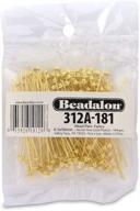 📿 beadalon 144-piece 2-inch fancy head pin: premium gold plated - nickel free logo