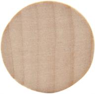 100-pack of 2-inch round wood circle cutouts - natural & unfinished logo