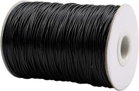 img 3 attached to 🧵 Foraineam 200 Yards 1mm Waxed Cotton Cord Thread: Versatile String for Jewelry Making, Beading, and Crafting