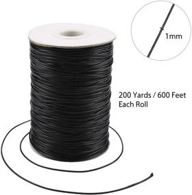 img 2 attached to 🧵 Foraineam 200 Yards 1mm Waxed Cotton Cord Thread: Versatile String for Jewelry Making, Beading, and Crafting