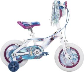 img 3 attached to 🚲 Huffy Disney Frozen 2 Kids Bikes, 12" or 16" Wheels, Easy Assembly, Handlebar Streamers with Bin Attachment