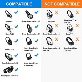 img 3 attached to 🎧 Заменяемые амбушюры Link Dream для наушников Bose QuietComfort 35 - Мягкие амбушюры из протеиновой кожи для Bose QC 35/25/15, QC2, Ae2, Ae2i, Ae2W, SoundLink и SoundTrue - Белый