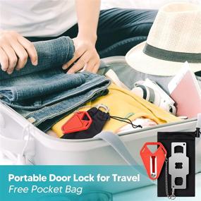 img 2 attached to 🔒 Enhanced Portable Door Lock for Travel Home Safety - Top-Rated Hotel Door Lock Inside Travel Lock for Home, Airbnb, and Hotel Security - Personal Protection Security Locks for Apartments, Schools, and more