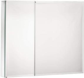 img 4 attached to 🚪 MOVO 30 inch X 26 inch Double Doors Medicine Cabinet: Adjustable Shelves, Waterproof, Rust-Resistant Aluminum Bathroom Cabinet for Recess or Surface Mount