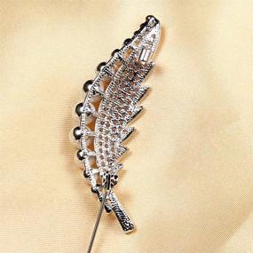 img 1 attached to 💎 Exquisite Zirconia Brooches for Ladies and Girls' Jewelry - Brooches & Pins