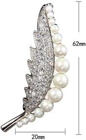 img 3 attached to 💎 Exquisite Zirconia Brooches for Ladies and Girls' Jewelry - Brooches & Pins