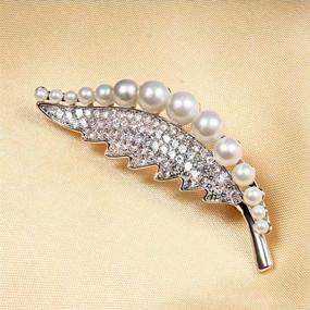 img 2 attached to 💎 Exquisite Zirconia Brooches for Ladies and Girls' Jewelry - Brooches & Pins
