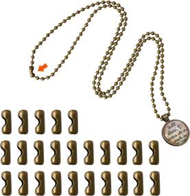 img 2 attached to 🔗 YeeBeny 192" Fan Pull Chain Extension with 25 PCS Connectors, Metal Ceiling Fan Chain Connector, Stainless Steel Bead Chain - 3.2mm Diameter, Bronze