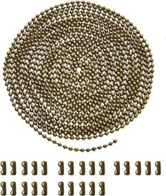 img 4 attached to 🔗 YeeBeny 192" Fan Pull Chain Extension with 25 PCS Connectors, Metal Ceiling Fan Chain Connector, Stainless Steel Bead Chain - 3.2mm Diameter, Bronze