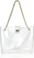 versatile women's clear shoulder handbag: trendy multifunctional handbags & wallets for shoulder bags logo