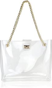 img 4 attached to Versatile Women's Clear Shoulder Handbag: Trendy Multifunctional Handbags & Wallets for Shoulder Bags