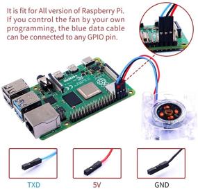 img 3 attached to 🔧 GeeekPi 2 шт Raspberry Pi 4 Управляемый по PWM вентилятор - Вентилятор с регулировкой скорости по PWM 40x40x10 мм, Управляемый вентилятор со скоростью постоянного тока 5 В 4010 Quiet Fan для Raspberry Pi 4, 3 B +, Pi 3 (разноцветный)