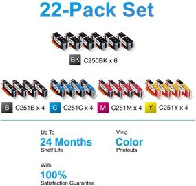 img 3 attached to Arthur Imaging 22-Pack Compatible Ink Cartridge Replacement for Canon PGI-250XL CLI-251XL – Perfect for Pixma MX922 MG5520