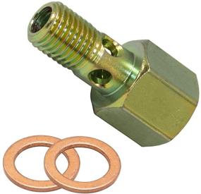 img 3 attached to 🔧 GlowShift Fuel Pressure Banjo Bolt Sensor Thread Adapter for 24-Valve 5.9L Dodge Ram 2500 3500 Cummins Diesel 1998.5-2007.5 - Easy Installation on Fuel Filter Housing - Includes Crush Washers