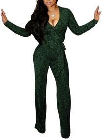 img 1 attached to 👗 Spangly Jumpsuit Clubwear: LightlyKiss Women's Clothing