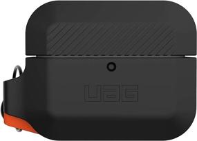 img 3 attached to 📱 Чехол URBAN ARMOR GEAR UAG для AirPods Pro: Полная защита, прочный, водонепроницаемый, силиконовое покрытие Soft-Touch, черно-оранжевый