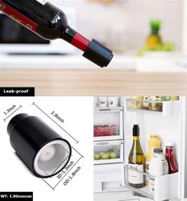 img 3 attached to Wine Bottle Stopper - TOONEV Vacuum Pump Preserves Wine Freshness, Reusable Sealer Plug for Plastic Bottles, Black (2 pieces)