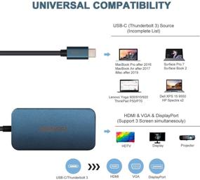 img 3 attached to 🔌 USB-адаптер Ultimate USB Type-C: BENFEI USB C к HDMI VGA DisplayPort для MacBook Pro, Surface Book 2, Dell XPS 13/15 и других.