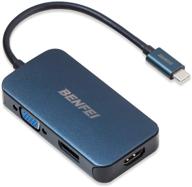 🔌 usb-адаптер ultimate usb type-c: benfei usb c к hdmi vga displayport для macbook pro, surface book 2, dell xps 13/15 и других. логотип