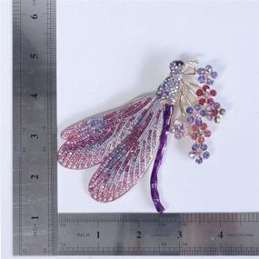 img 1 attached to 🦋 Women's Colorful Bouquet Insect Dragonfly Brooch with Austrian Crystal and Enamel by EVER FAITH