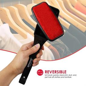 img 3 attached to 🧺 Efficient Lint Removal: Sunbeam Reversible Lint Brush in Red - 1 Piece